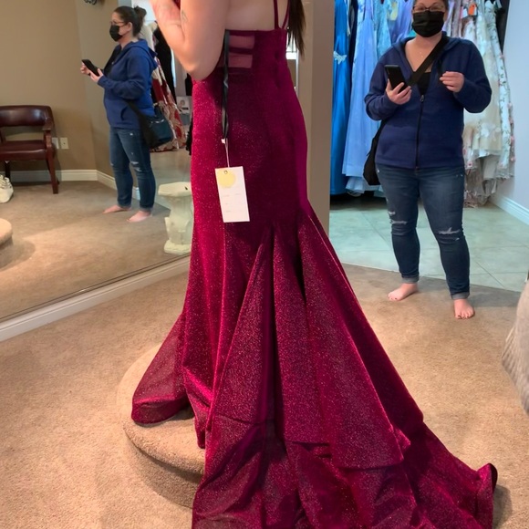 Rachel Allan Magenta Prom Dress - Picture 2 of 3